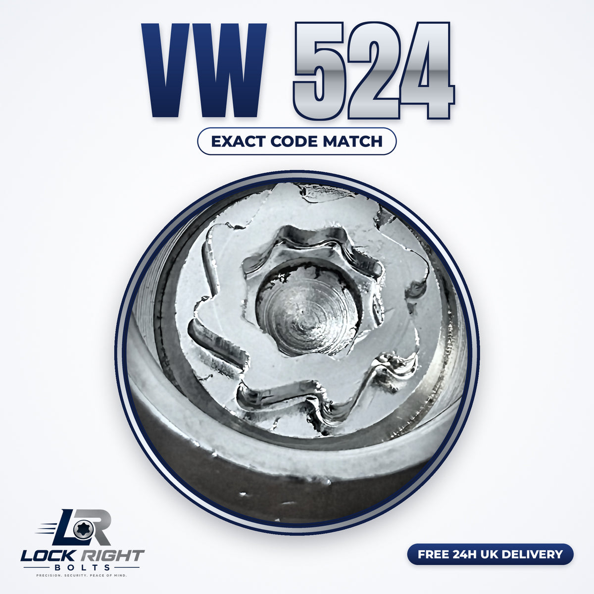VOLKSWAGEN locking wheel key 524 - Lock Right Bolts