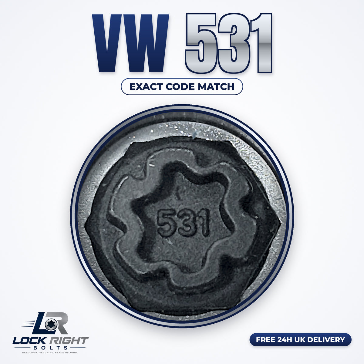 VOLKSWAGEN locking wheel key 531 - Lock Right Bolts